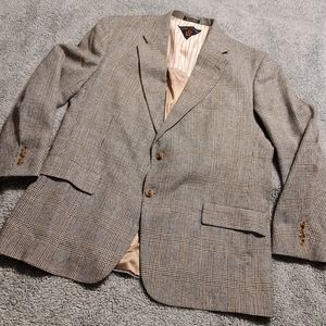 Vintage Tommy Hilfiger Mens Brown Plaid Sport Coat